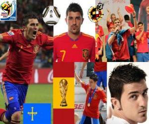 Puzzle David Villa (Ισπανία γκολ) Ισπανική Εθνική ομάδα προς τα εμπρός
